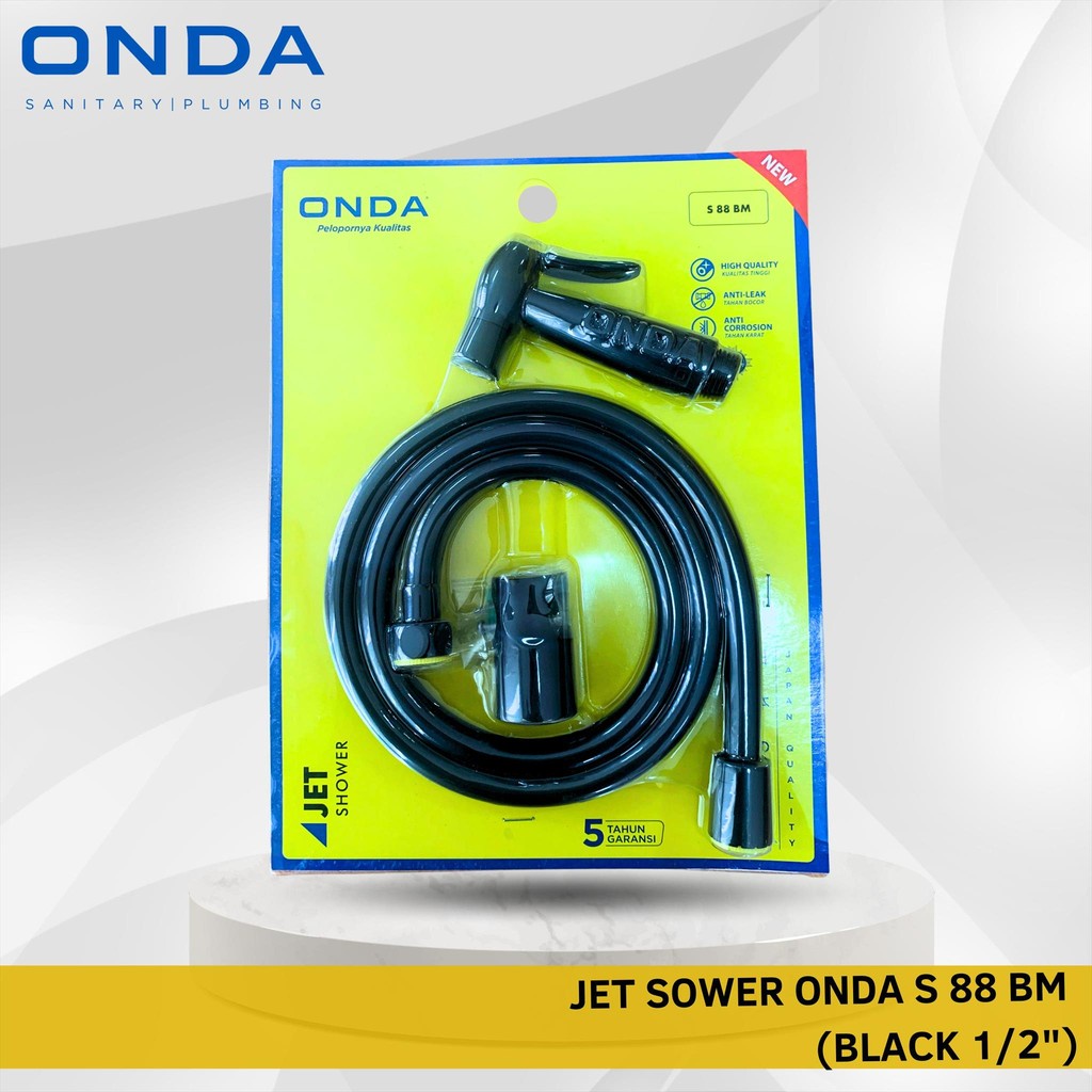 Jet Shower ONDA S 88 BM Shower Bidet สีดํา 1/2"