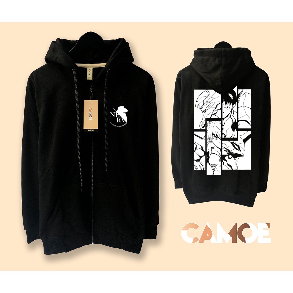 Neon Genesis Evangelion เสื้อแจ็คเก็ตมีฮู้ดมีซิปอะนิเมะ