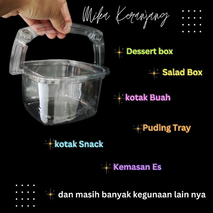 มี - Mika Basket (10pc) 500ml 250ml + ฝาปิดกล่องขนม Mika พร้อมที่จับ