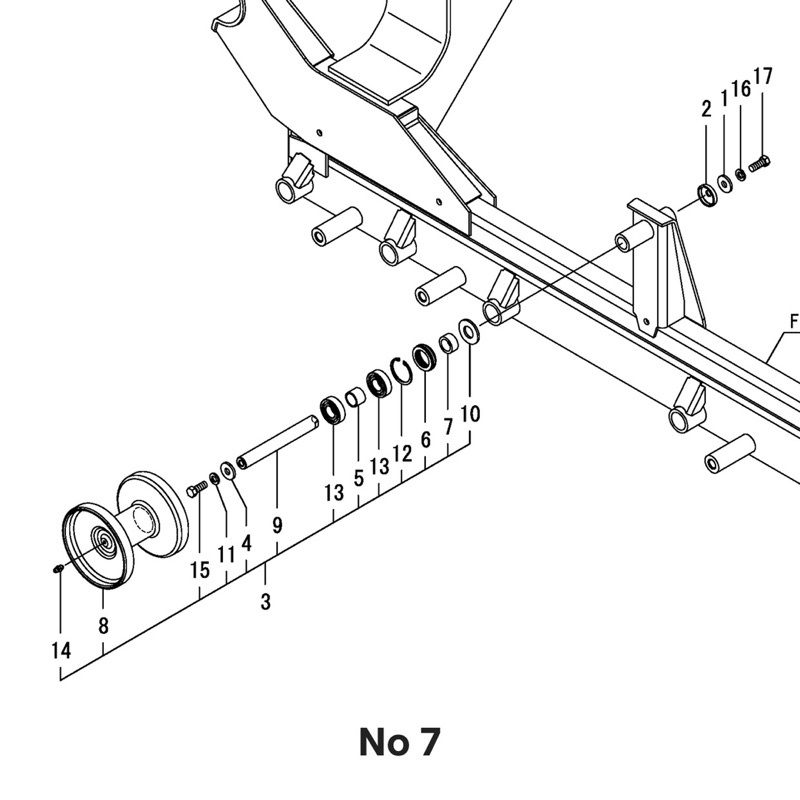 SLEEVE (ROLLER CARRIER) YANMAR AW70 82 YH850 700 1E8420-73160 ต้นฉบับ