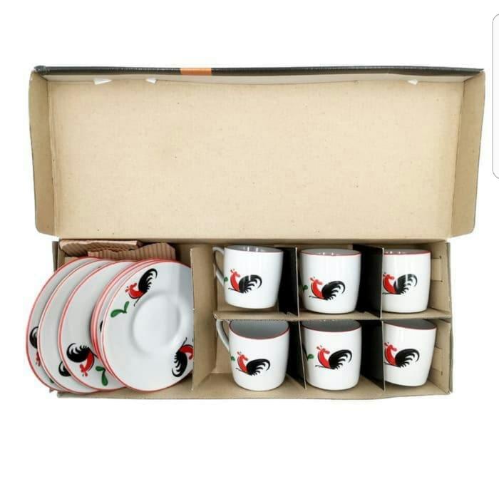 YASA.STORE1 1 ชุด 6 ชิ้น AYAM JAGO ESPRESSO CUPS/CEPRESSION CUPS/ถ้วย