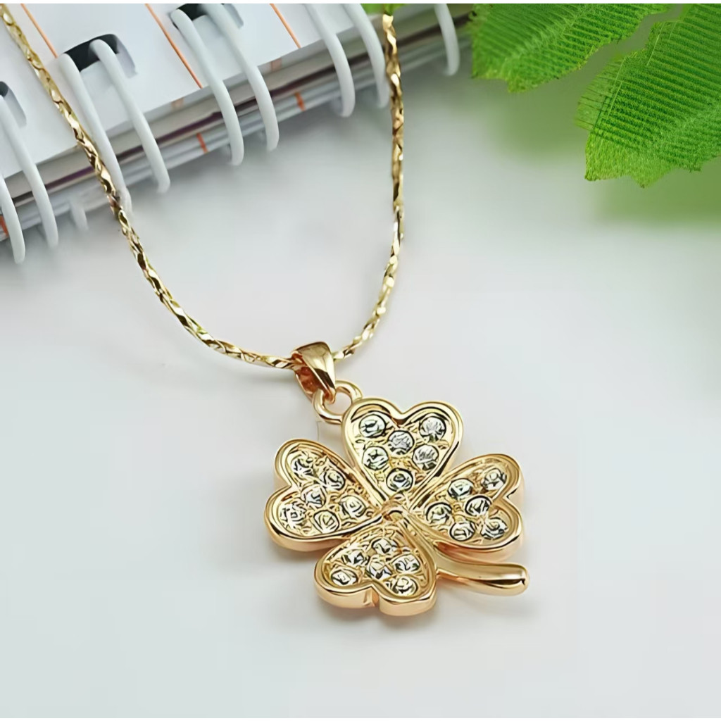 K36 สร้อยคอผู้หญิงไทเทเนียมชุบ 18K