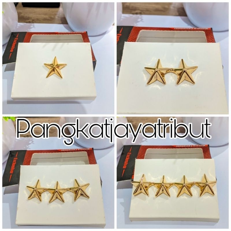STAR PIN 1 STAR 2 STARS 3 STARS 4 BARET PDH PIN BINTANG