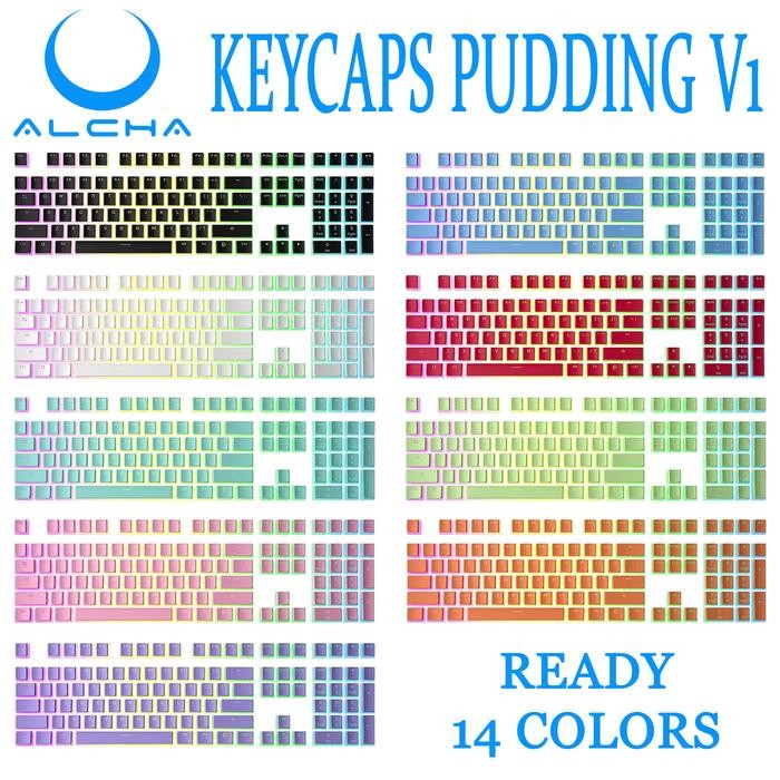 Jasmin.store1 ALCHA KEYCAPS PUDDING / PUDDING MECHANICAL KEYBOARD BACKLIT OEM PROFILE
