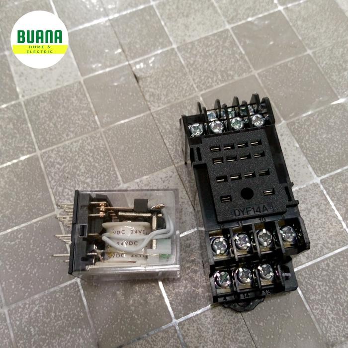 รีเลย์ My4N 24Vdc Ori Japan + เต้ารับ 14 Pin / My4 24Vdc / My4N 24V