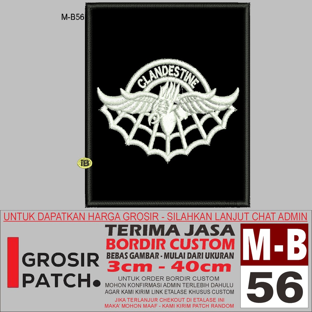 MB PATCH EMBROIDERY M-B56 LOGO CLANDESTINE ACCESSORIES/EMBROIDERY