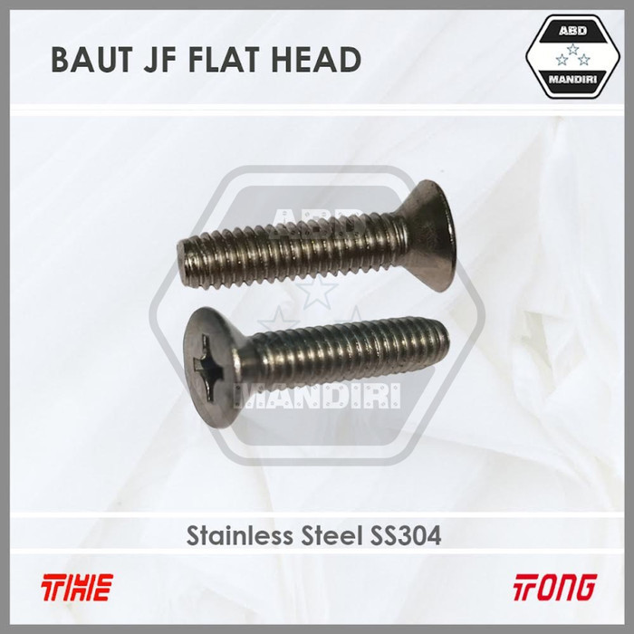SS304 JF Stainless Bolt M8 X 20 (SUS304 A2-70 สกรูหัวแบน) M8x20 / 8x20 / JF Bolt 8 x 20