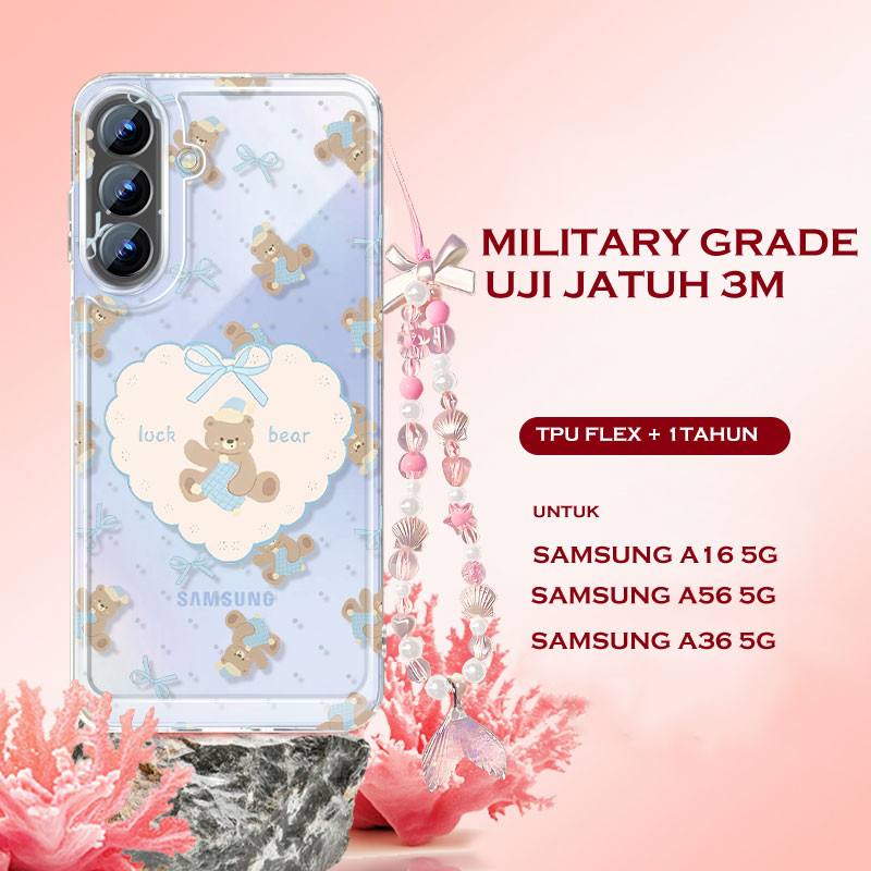 หมีต่างประเทศ Anti-Fungus น่ารักกรณี Hp Iphone A6s A6t Pro 5G Y05 V70 Fe 17 Pro Max 17 Air 15 Pro Ma