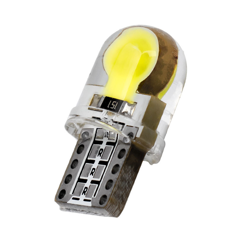 10 ชิ้น AutoT10 WY5W W5W หลอดไฟ LED WY5W 168 501 COB ซิลิโคนรถโดมอ่านโคมไฟ Super Bright Beam ด้านข้า
