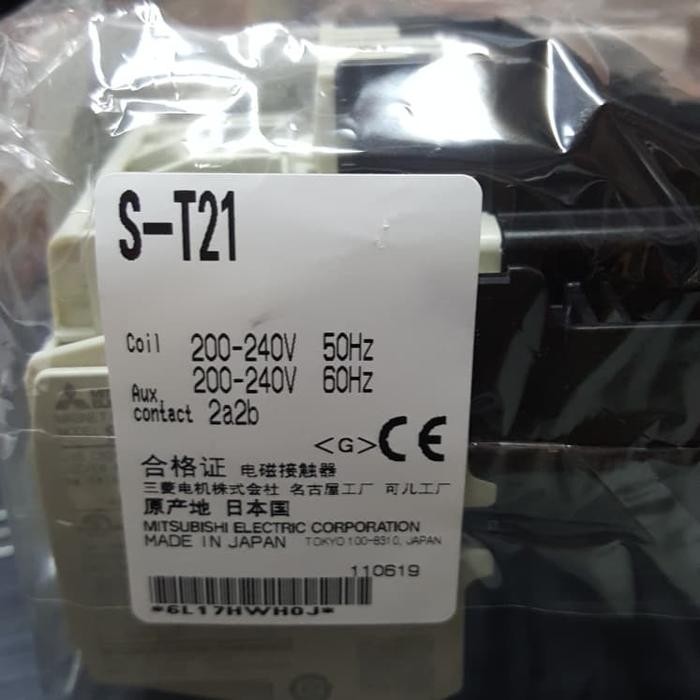 MITSUBISHI CONTACTOR / CONTACTOR S-T21 / ST21 / ST-21 220V