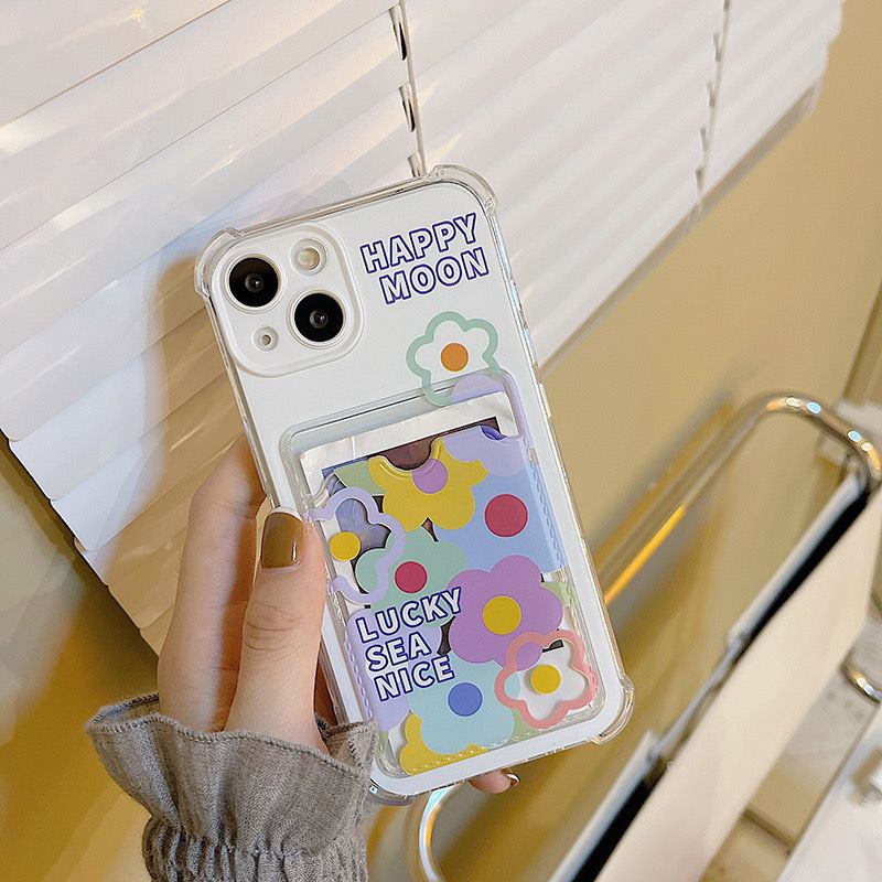 SAMSUNG ดอกไม้ที่มีสีสันความงามผู้ถือบัตรกรณีSamsung S25 Fe A17 5G A07 A56 5G A26 A06 5G A36 5G A06 