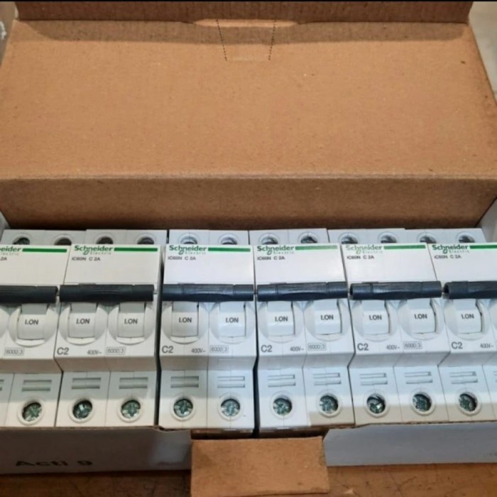 MCB IC60N 2P 2A 6kA Schneider 2Phase 2Pole