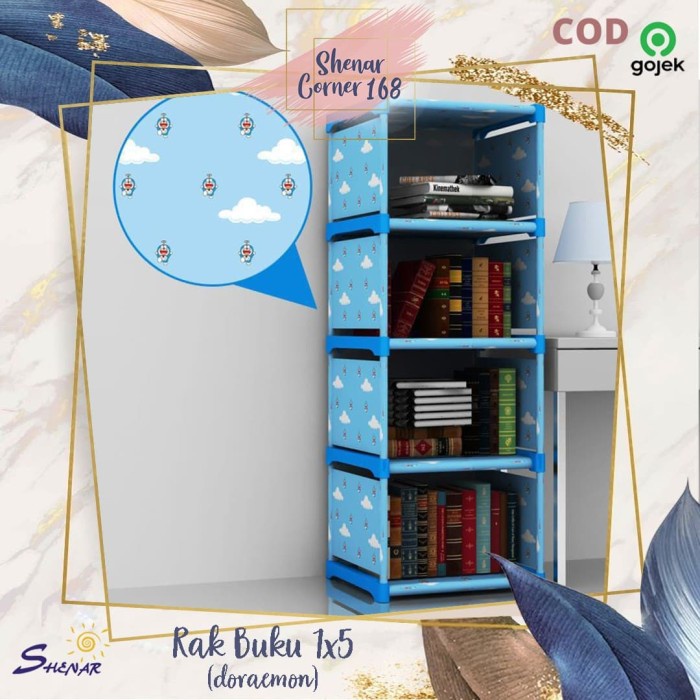 ADT- PATTERNED SHELF/BAG SHELF/VERSATILE SHELF/BOOK SHELF 1X5-DORAEMON, SHENAR
