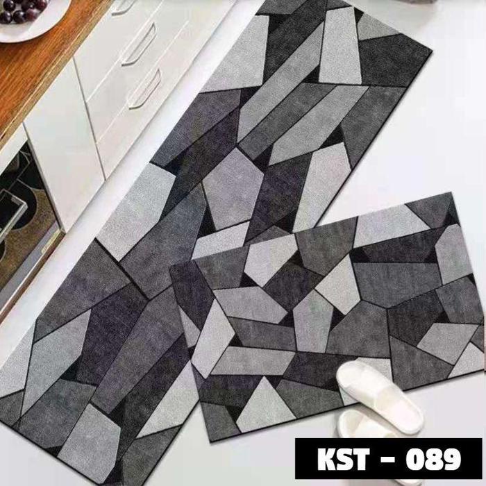 HOMEY - 1 ชุด (40*60 CM & 40*120 CM) SOFT ANTI-SLIP KITCHEN MAT CODE 81