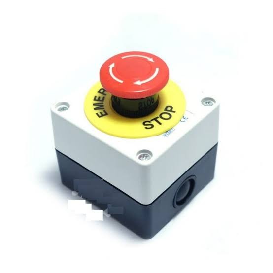 TOMBOL Emergency STOP Switch + Box Panel Box Switch ปุ่มฉุกเฉิน