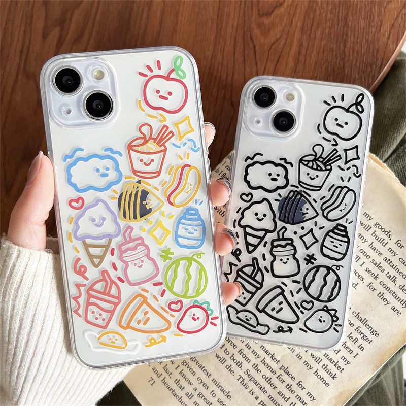 Apple Instant Noodles Food Gourmet Case Samsung A37 A57 5G A07 A17 5G A55 5G A35 A15 A05S Galaxy A56