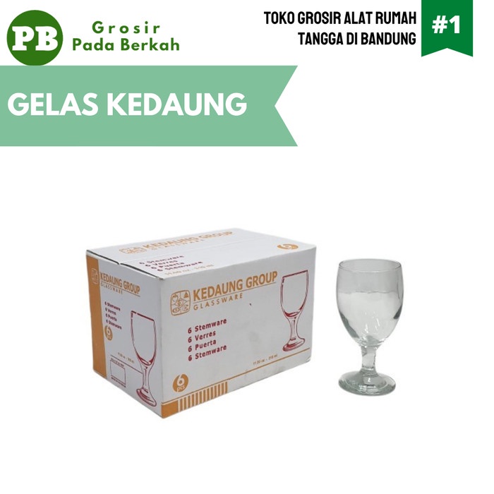 Please - Kedaung Glass Foot Glass 292ML Water Goblet Guest Glass 6 ชิ้น