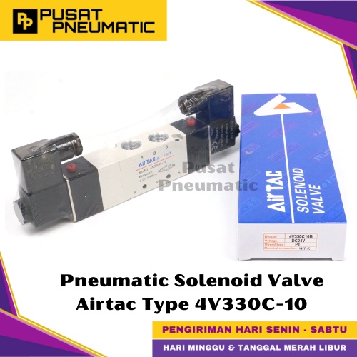 4V330C-10 Pneumatic Solenoid วาล์ว Airtac 4V 330C-10 Solenoid วาล์วสวิทช์ Airtac 5/3 Way Close Cente