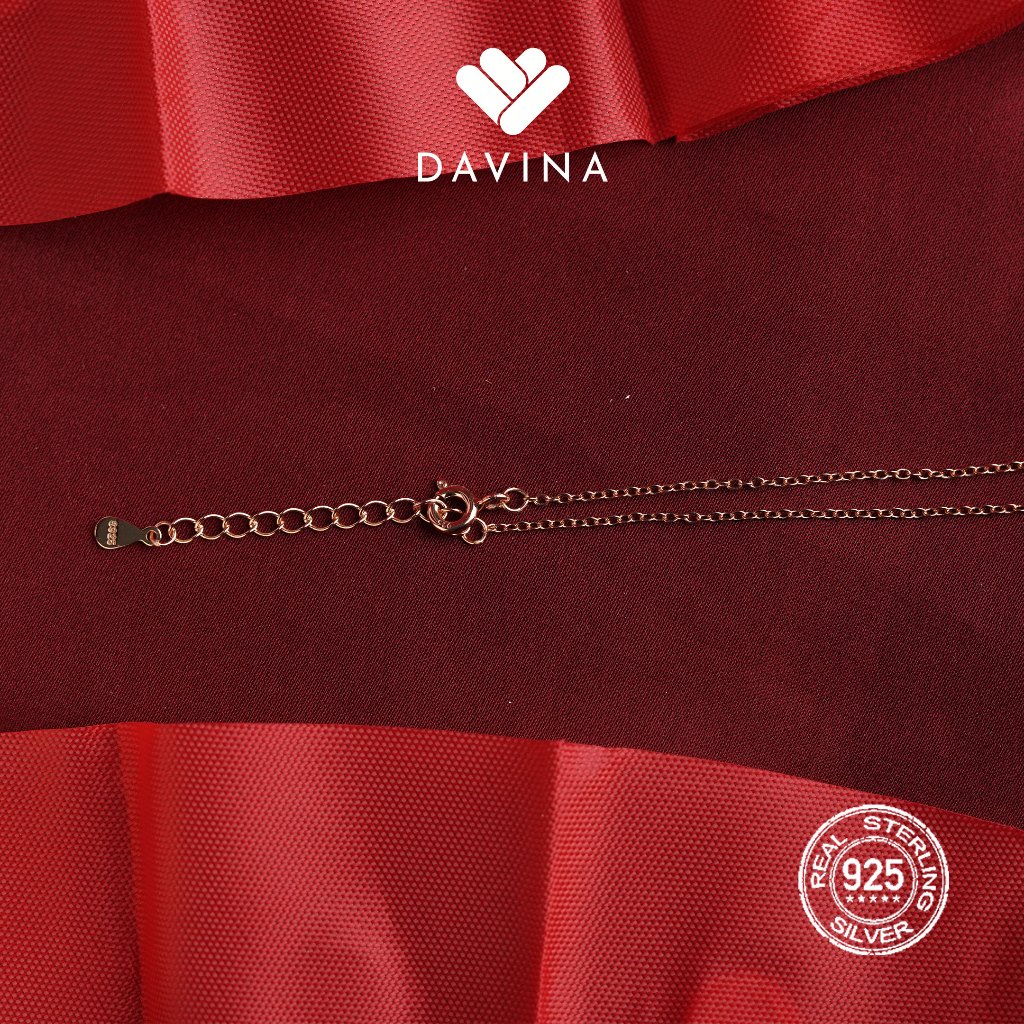 DAVINA Ladies Ce Anklet Rose Gold Sterling Sier 925 - Round S925 Silver Womens Anklet