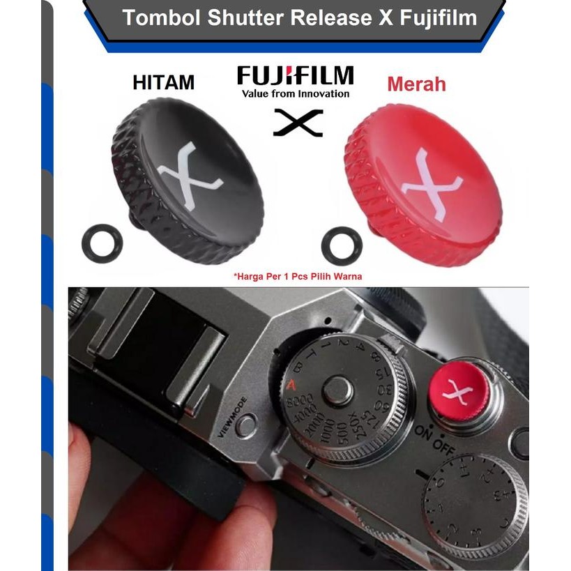 TOMBOL Fks - ปุ่มปล่อยกล้อง Fujifilm Shutter Button โลโก้ Fuji X Series Icon