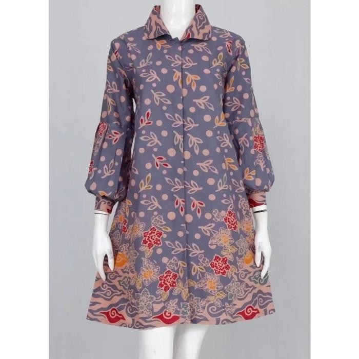 BESTARI TUNIC CAP 01 BESTARI BATIK WORK DRESS BUSUI FRIENDLY - LANGITJUA BATIK SOLO