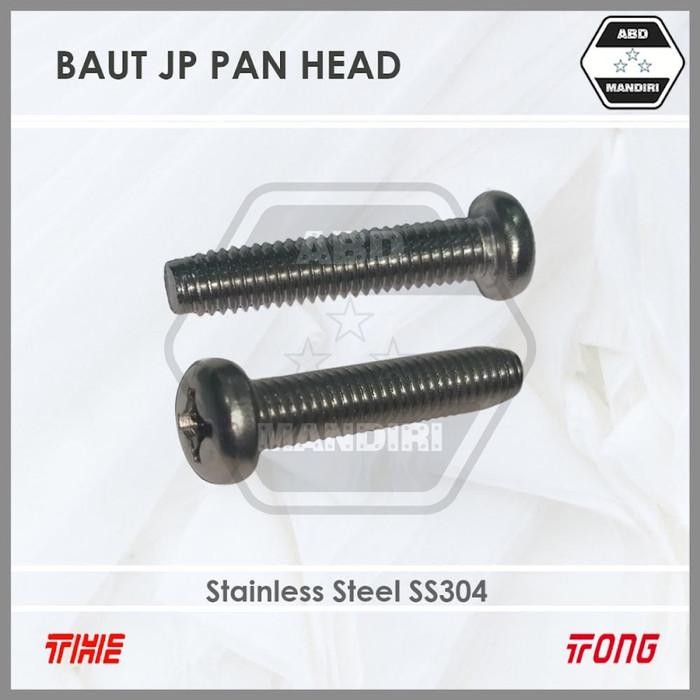 SS304 Stainless JP Bolt M4 X 70 (SUS304 A2-70 สกรูหัวกระทะ) M4x70 / 4x70 / JP Bolt 4 x 70