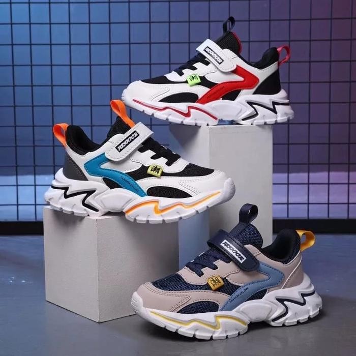ORIGINAL Rizkya Queen Fashion Boys School Shoes 2024 - รองเท้าผ้าใบโรงเรียนซิกแซก