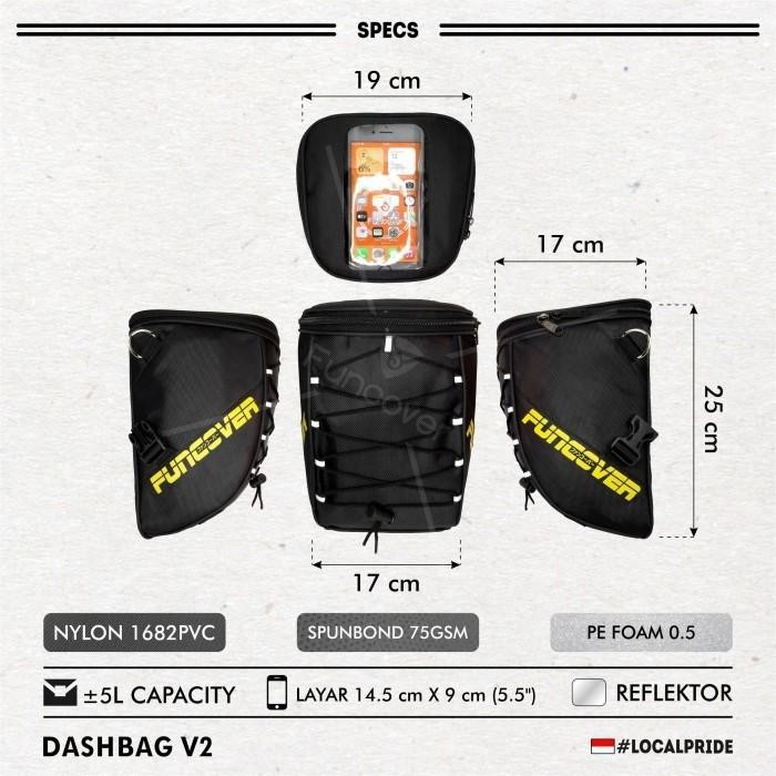 HP [Gosy] กระเป๋ากล่องมอเตอร์ไซค์ Dashbag Tankbag กระเป๋าโทรศัพท์มือถือ Gps Sling Bag - Dash Bag