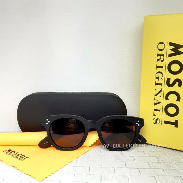 แว่นกันแดด Moscot Vilda Sun สําหรับผู้ชายและผู้หญิงพร้อมเลนส์โพลาไรซ์สีน้ําตาล
