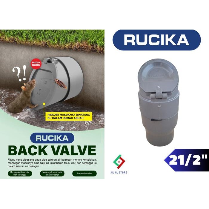 BACK FLOW VALVE 21/2 ANTI-RAT COVER RUCIKA 2.5 BACK FLOW 21/2 RUCIKA