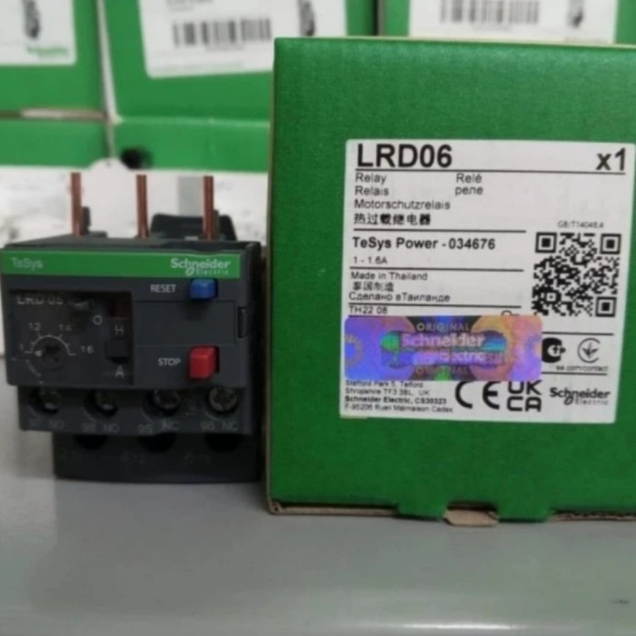 โอเวอร์โหลด / โอเวอร์โหลดความร้อน / LRD06 Schneider LRD 06 (1a-1.6a) Tele