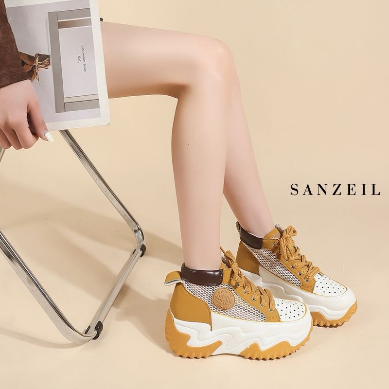 Sg21360 Syafiegalery Sanzeil Poshi Original ยี่ห้อ Sanzeil รองเท้าผ้าใบนําเข้ารองเท้าผู้หญิง