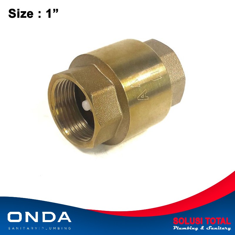 Tusen Valve 1" Onda Brass - Spring Lift Check Valve 1 นิ้ว