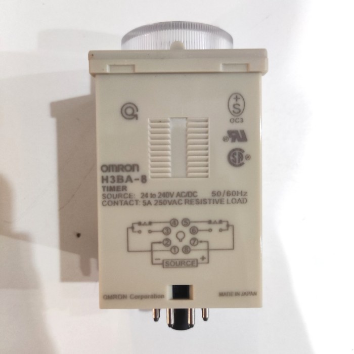 OMRON H3BA-8 220V ANALOG TIMER 8 PIN H3BA 8 24-240V AC/DC