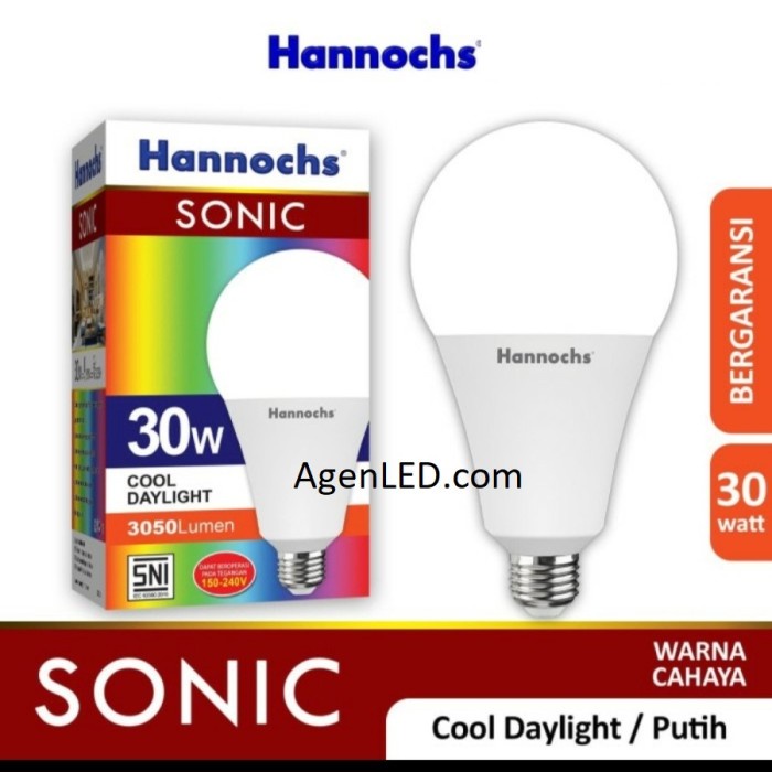 HANOCHS หลอดไฟ LED Sonic 30W หลอดไฟ 30W วัตต์หลอดไฟสีขาว 30 วัตต์ SNI