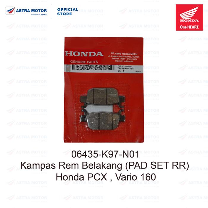 ผ้าเบรคหลัง (PAD SET RR) Honda PCX, Vario 160 06435K97N01