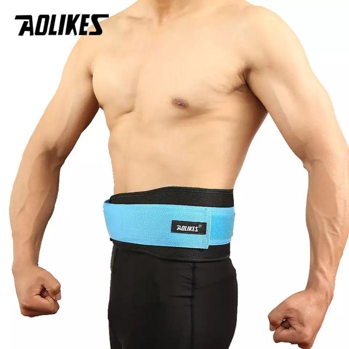 1698 AOLIKES LIFTING GYM FITNESS BELT GYM LEVER PRONG BELT WITH ADHESIVE