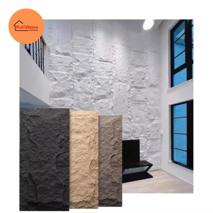 BintangEmaSs- 60 ซม.X 120 ซม.แผงหิน Pu/Pu Stone แผงหินยูรีเทนตกแต่ง Pu Stone