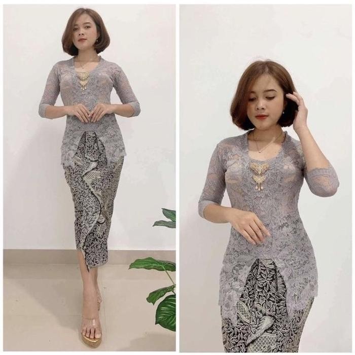 S Kebaya Bali Brocade Sofia Stretch Bet 3/4 Sleeves