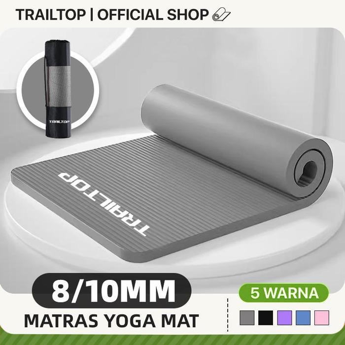 Gst - [Ready] Trailtop Sports Mat เสื่อโยคะ Nbr พร้อมกระเป๋าเสื่อโยคะกันลื่นพรมกีฬา