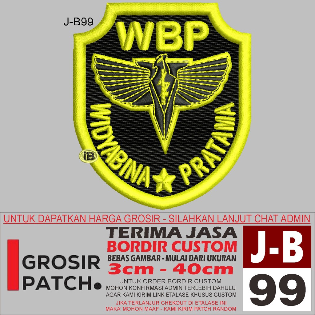 MB PATCH EMBROIDERED LOGO J-B99 WBP WIDYABINA PRATAMA อุปกรณ์เสริม/EMBROIDERY