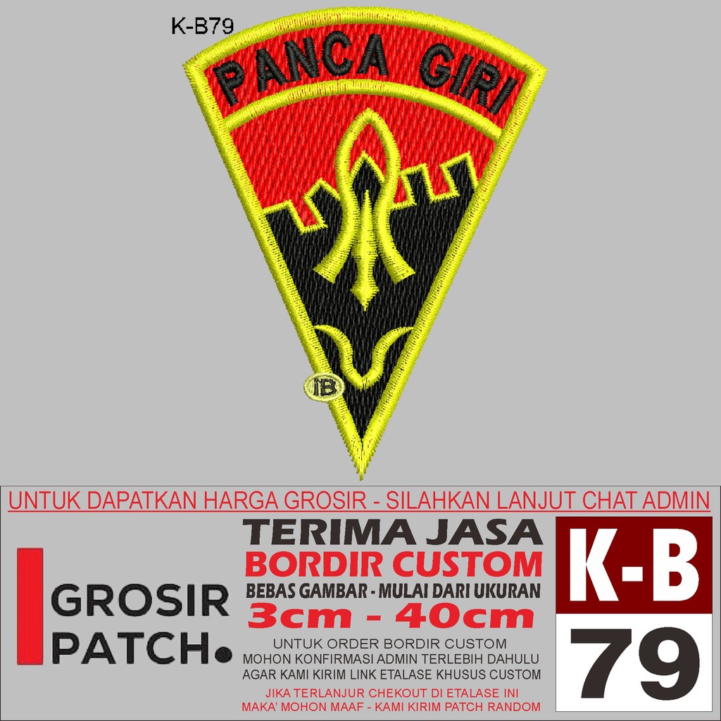 MB PATCH EMBROIDERED LOGO K-B79 PANCA GIRI อุปกรณ์เสริม/EMBROIDERY