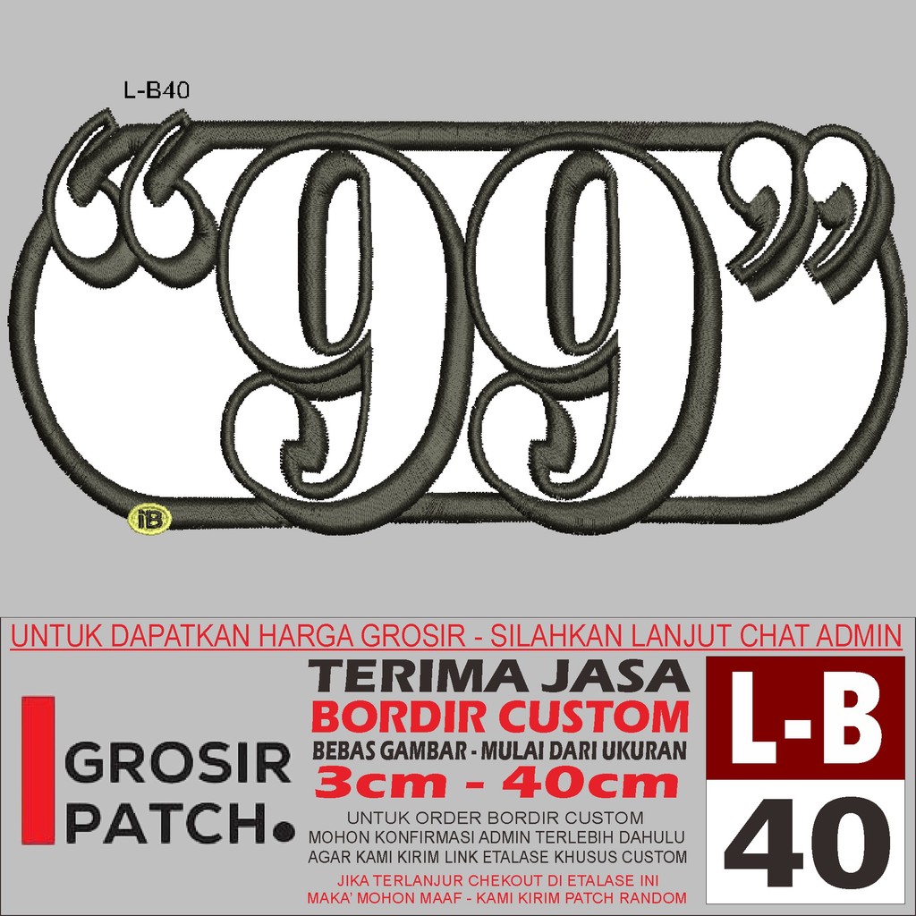 MB EMBROIDERED PATCH L-B40 โลโก้ NINETY9CENTS อุปกรณ์เสริม/EMBROIDERY