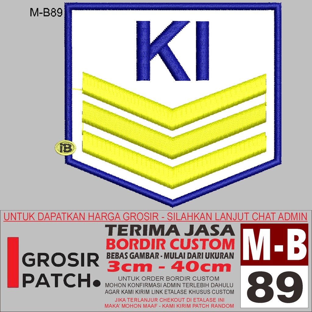 MB EMBROIDERED PATCH M-B89 LOGO KI ACCESSORIES/EMBROIDERY
