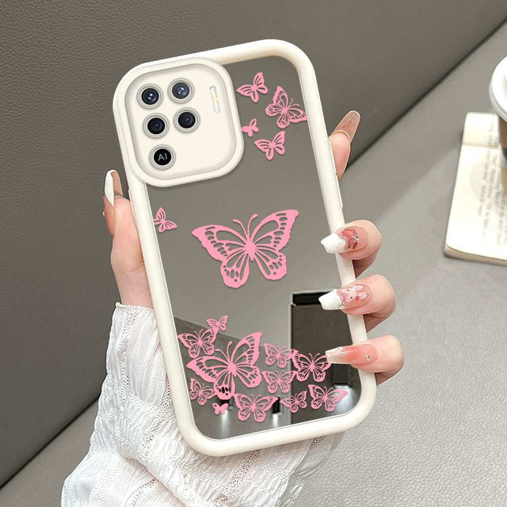 HP เข้ากันได้กับ OPPO Reno 5F A94 F19 Pro 4G Mirror Softcase เคสโทรศัพท์ 8282 JZ