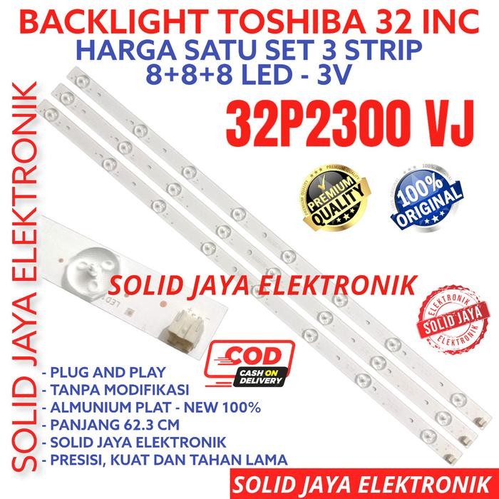 ต้นฉบับ TOSHIBA BACKLIGHT 32P2300 VJ 32P2300VJ 32 P 2300 8K 3V BL 8 ปุ่ม LED TV LIGHT 3 VOLT 8K 3V