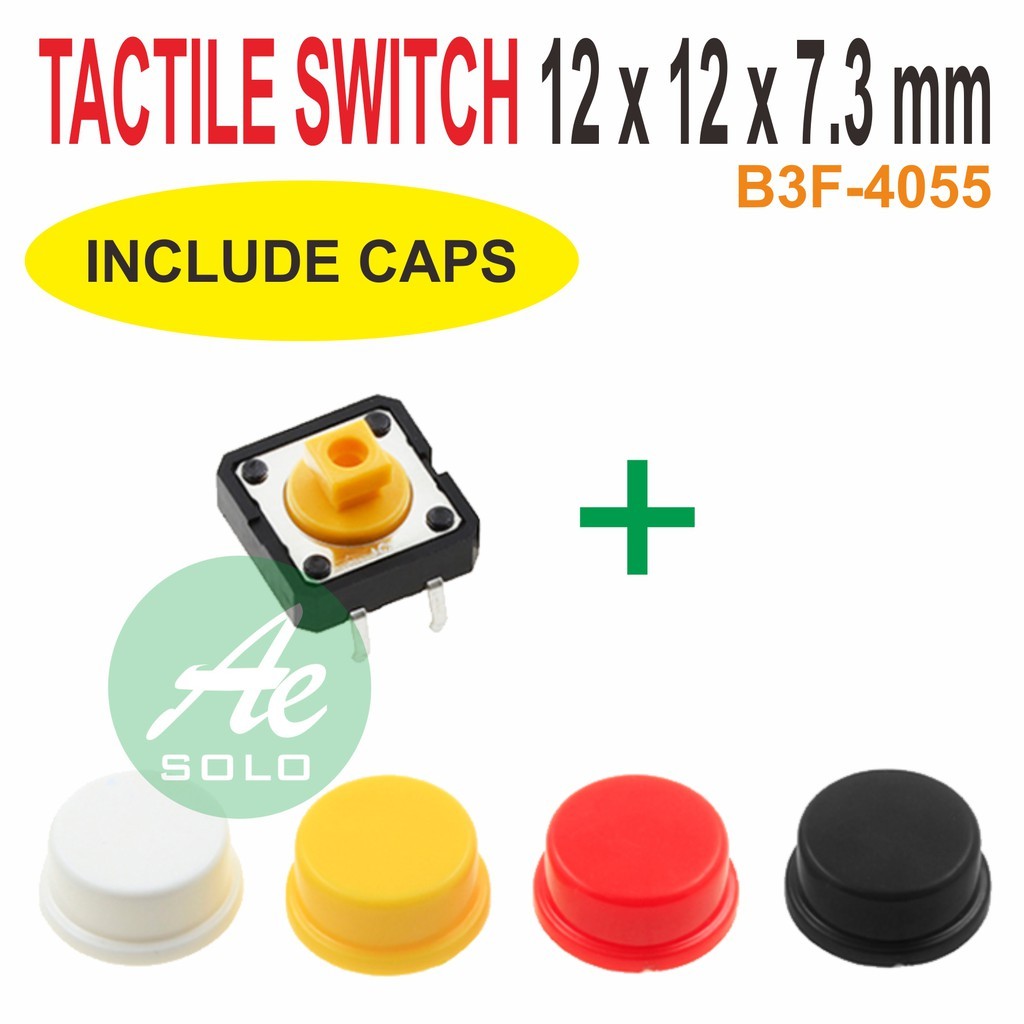 Tactical Switch B3F-4055 Tact Switch Push On With Cap [PREMIUM]