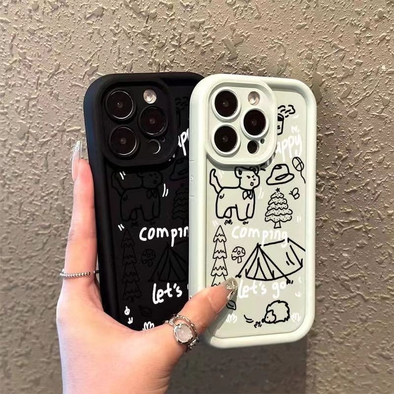 Aesthetic Simple Dog TreeเชือกปลอกInfinix Hot 50 Pro Plus Hot 50Iสมาร์ท 9 9 Play Rs4 30 Hot 40 Proสม