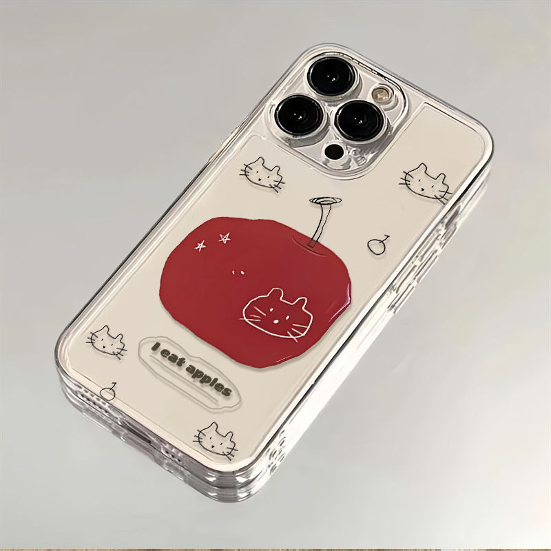 MERAH Red Apple Pad Cat Casing Hp Redmi 15C Note 14 4G 5G 14C Note 14 Pro Plus 5G A3 Note 10S 9 Note