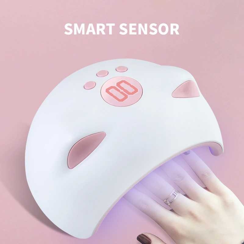 UV LED เครื่องเป่าเล็บ 60W สีขาว